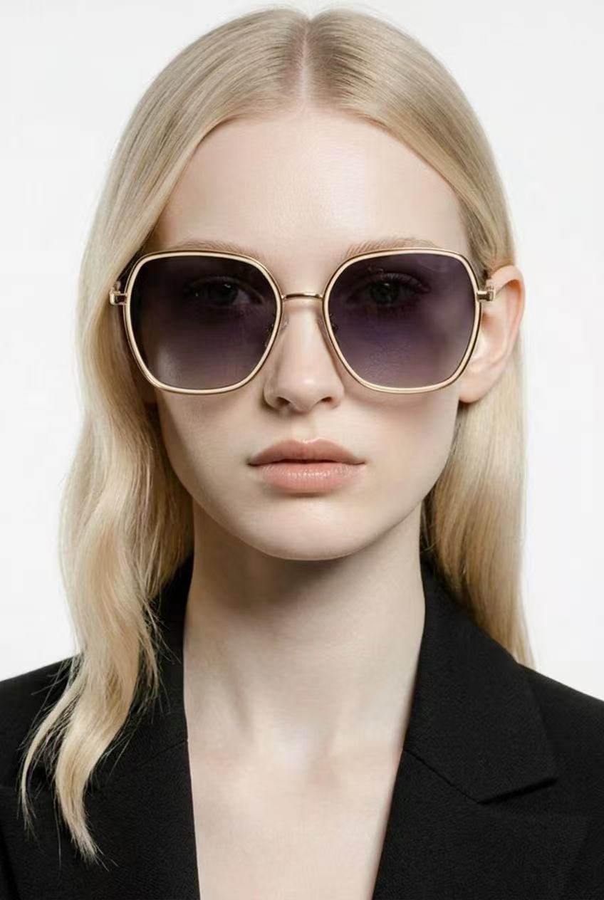 oversized geometric sunglasses