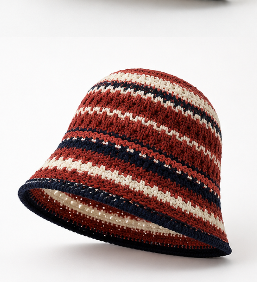 Sunset Loom Knit Bucket Hat
