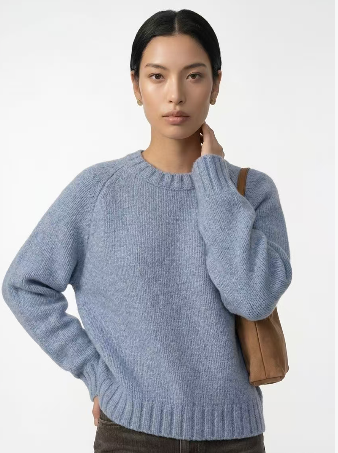 100% wool sweater 圆领套衫