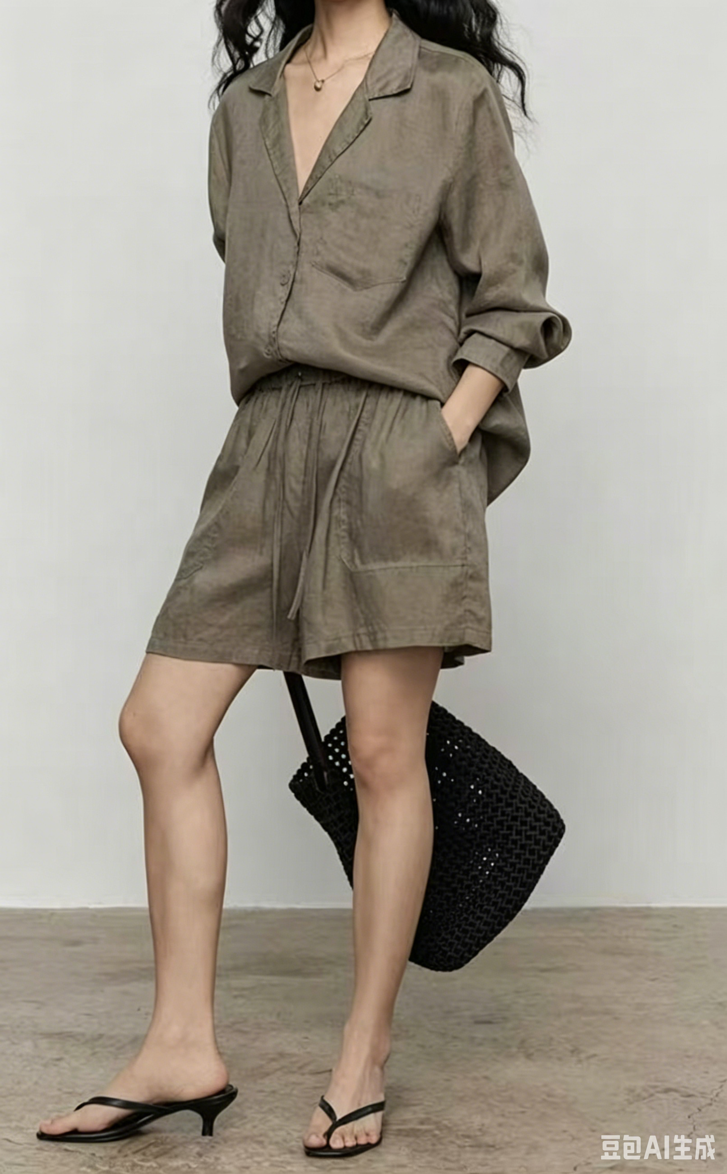 Breezy Linen Two-Piece Lounge Set