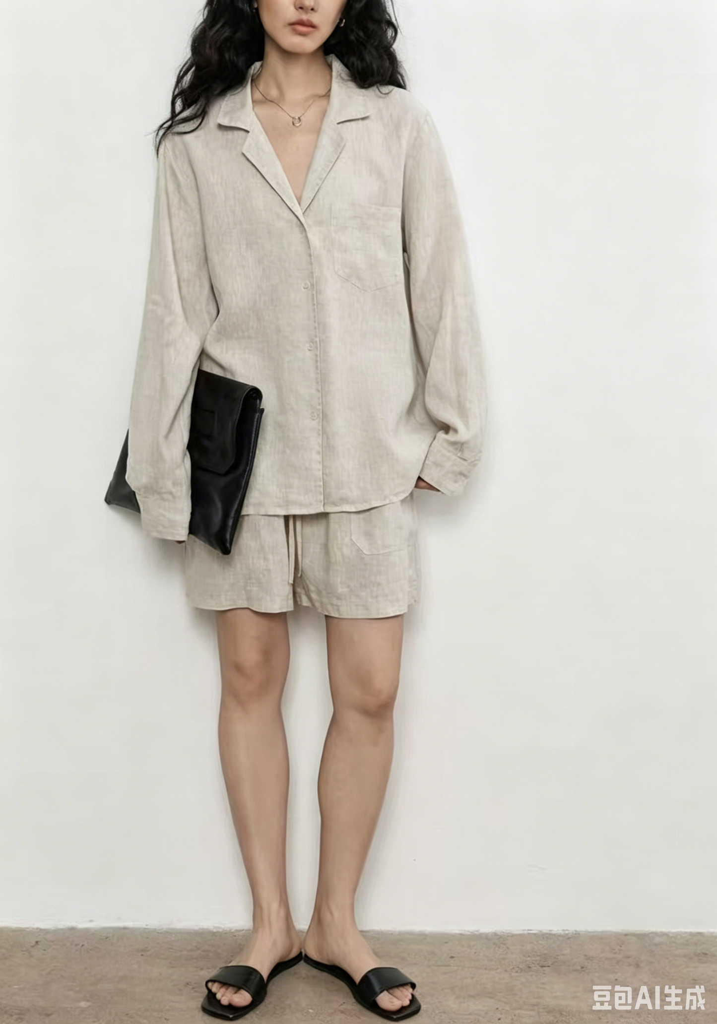 Breezy Linen Two-Piece Lounge Set