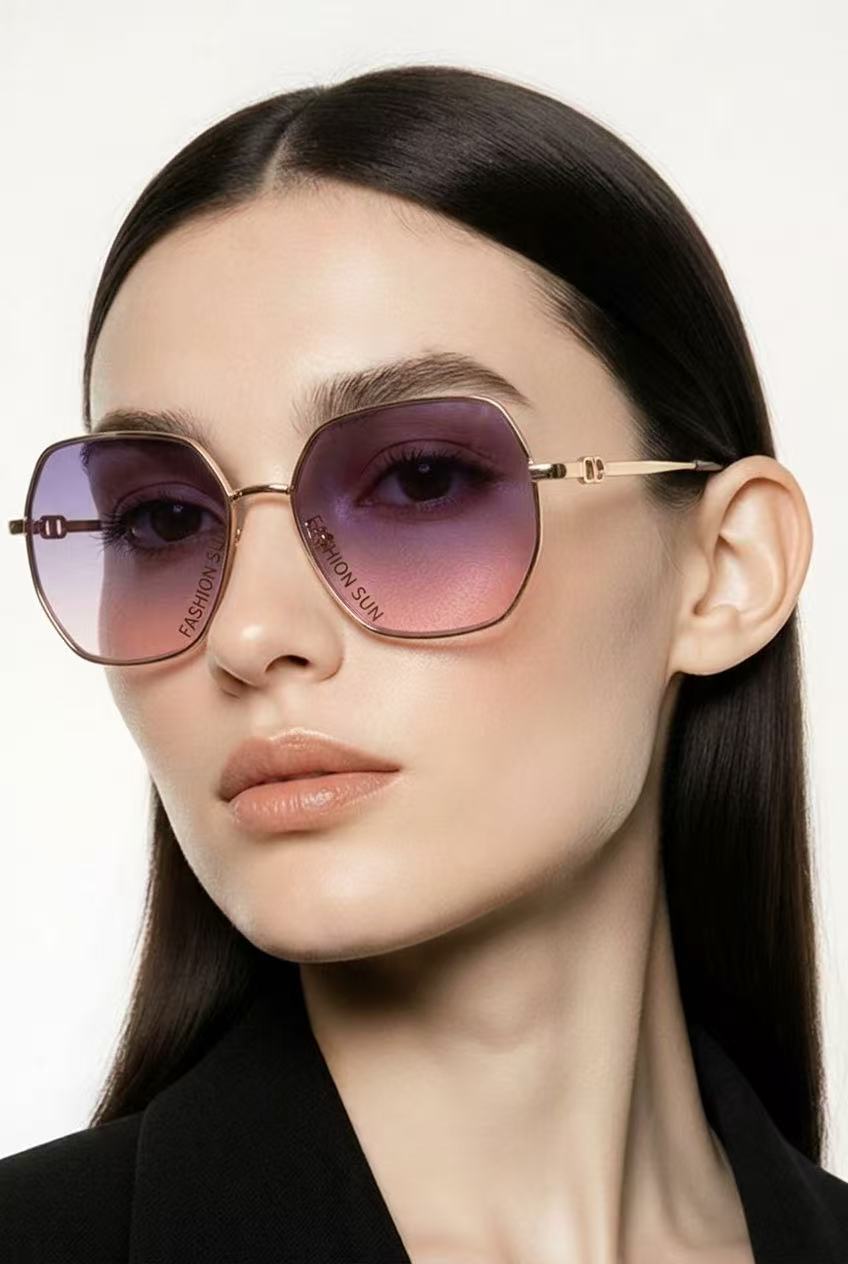 oversized geometric sunglasses