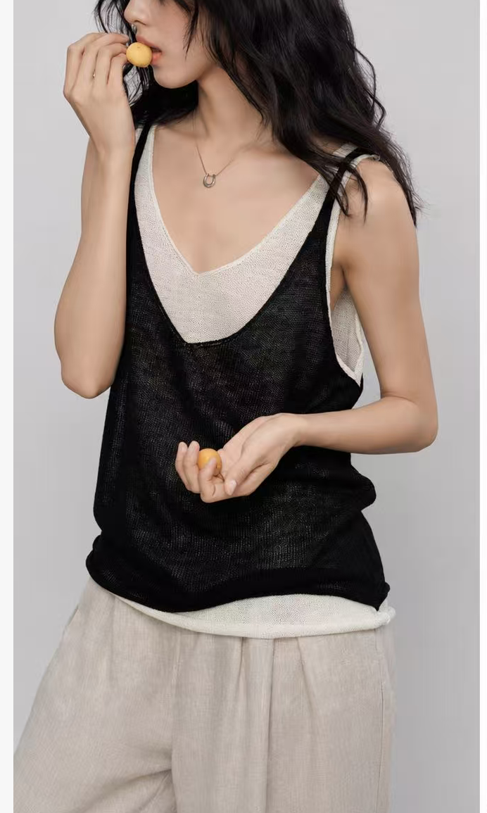 Layered Knit Camisole Style