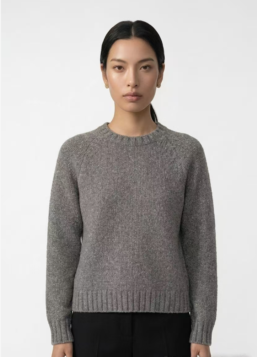 100% wool sweater 圆领套衫