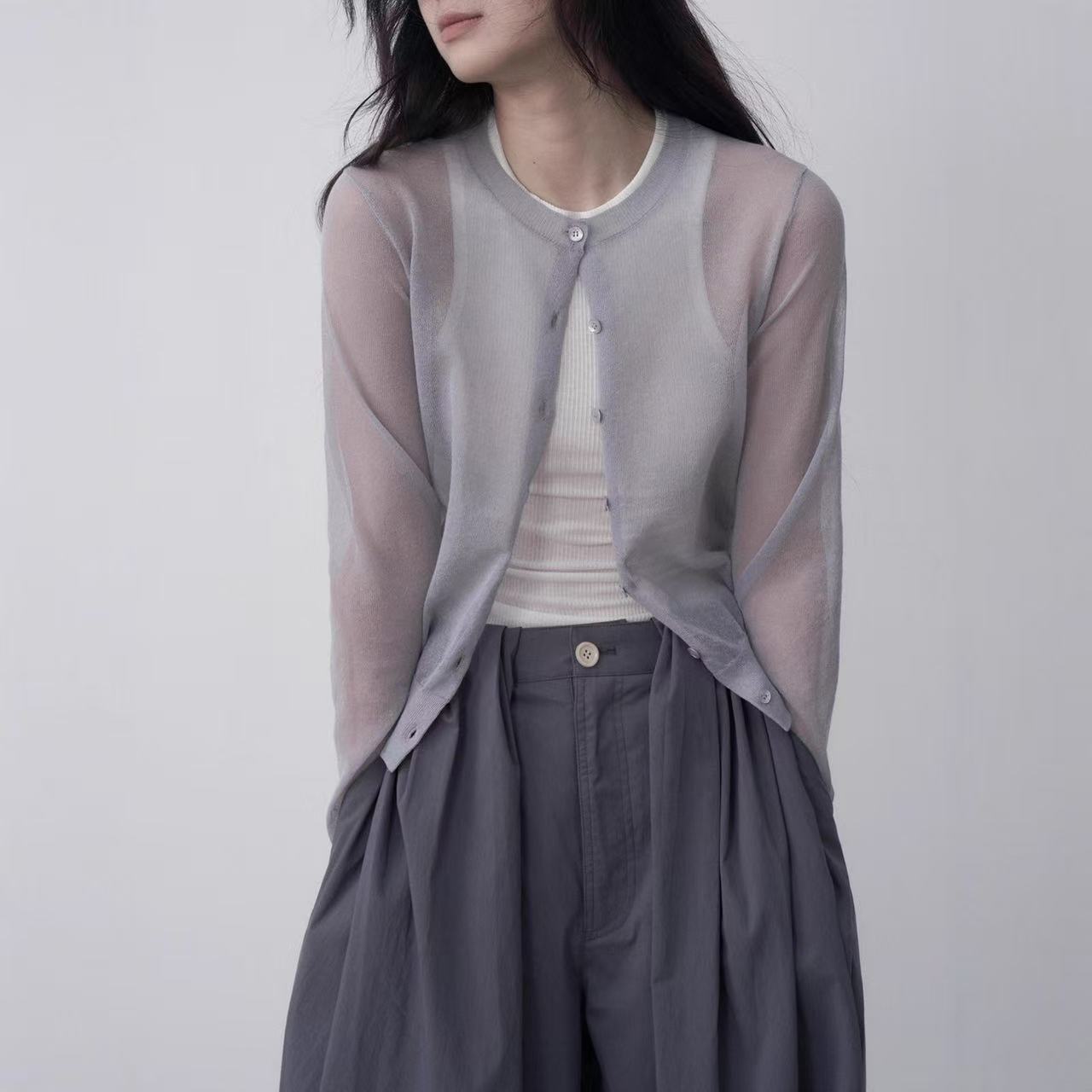 Summer Airy Sheer Cardigan – Lightweight Cooling Layer