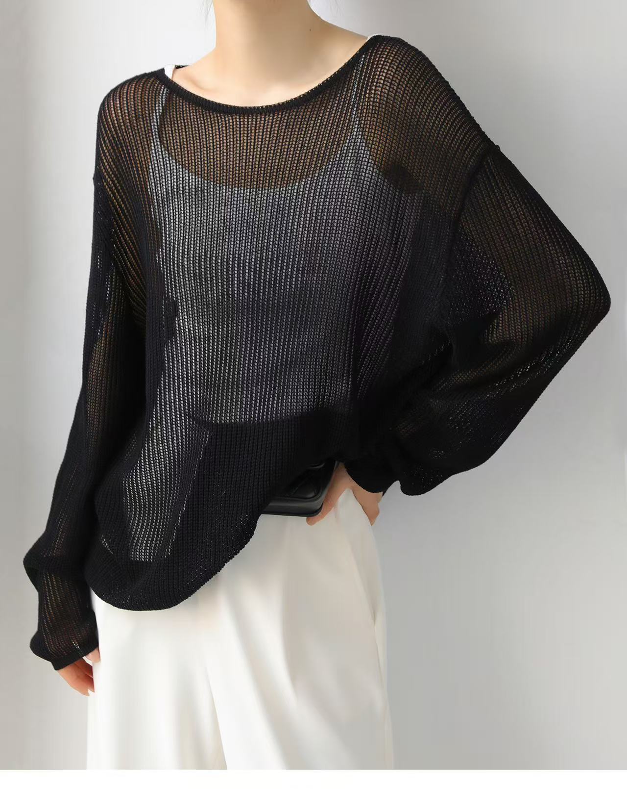 Relaxed Lightweight Knit Sweater