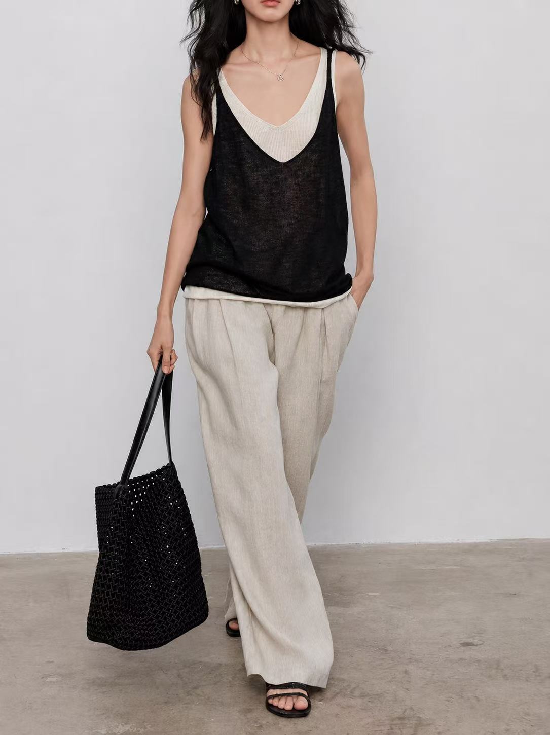 Layered Knit Camisole Style