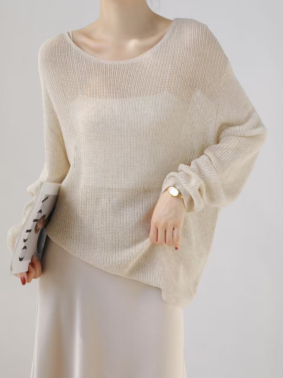 Relaxed Lightweight Knit Sweater
