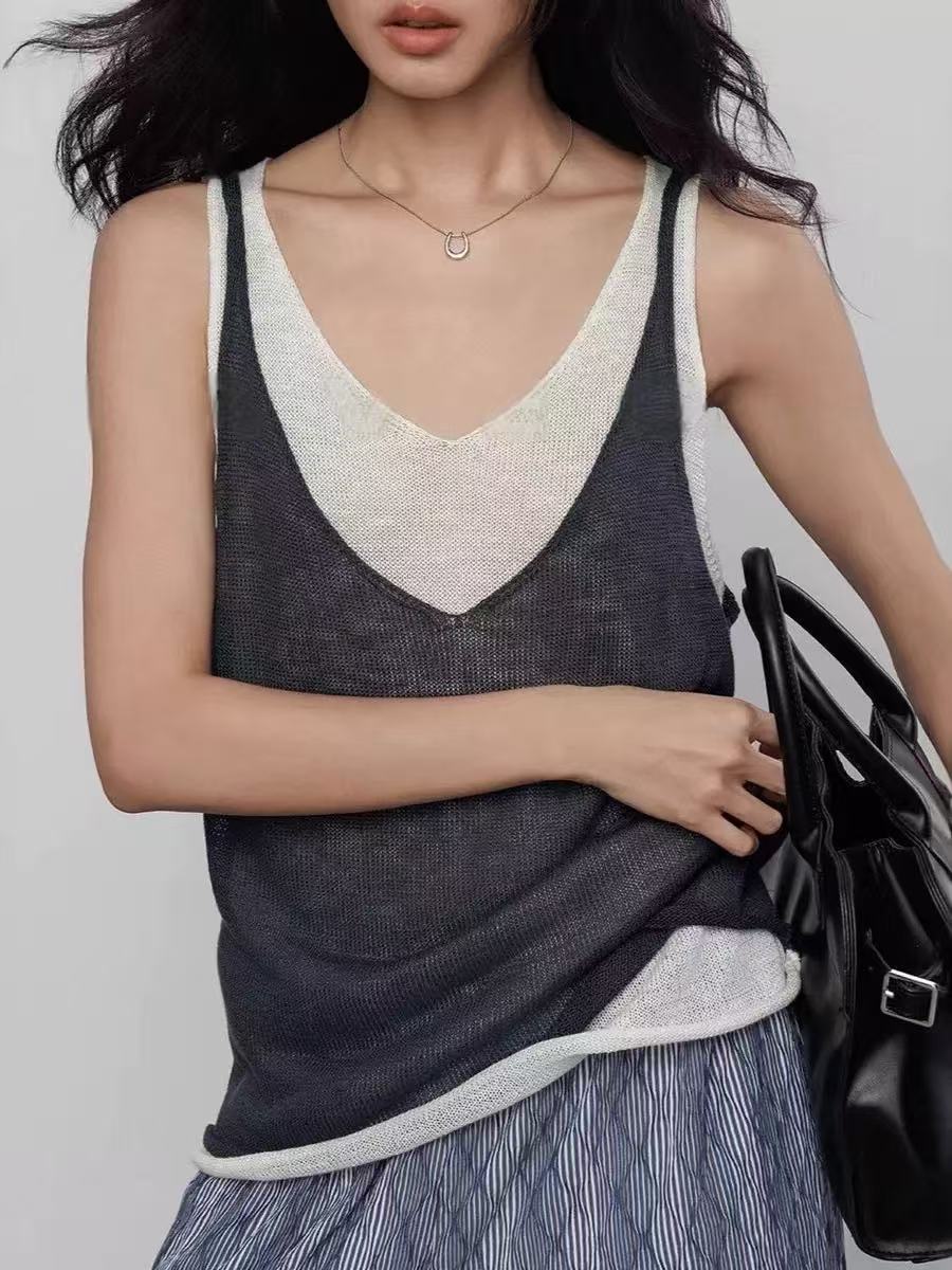 Layered Knit Camisole Style