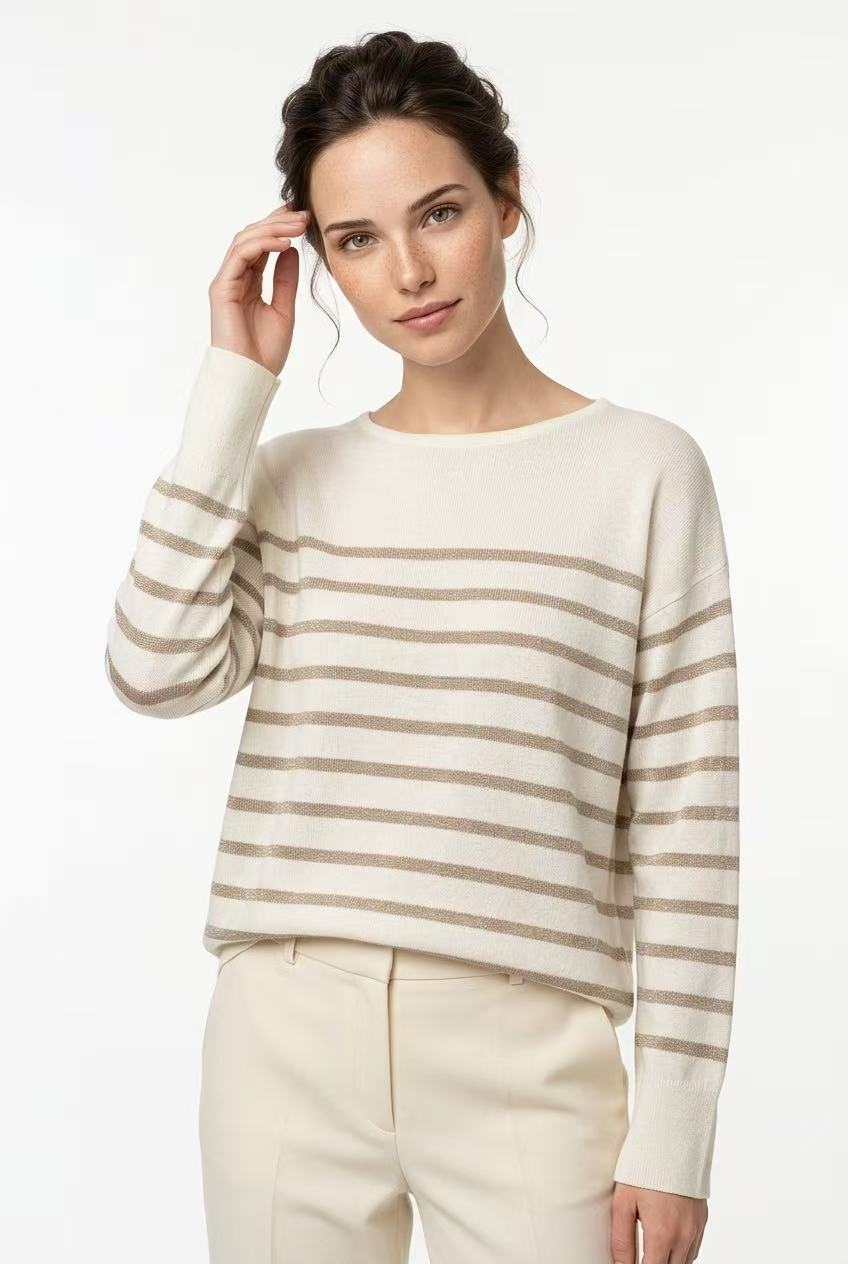 Minimalist Striped Knit Sweater
