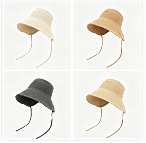 Elegant Woven Sun Protection Bucket Hat