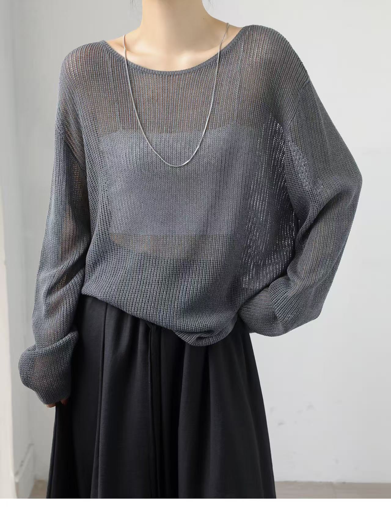 Relaxed Lightweight Knit Sweater