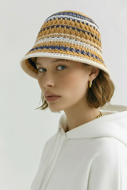 Sunset Loom Knit Bucket Hat