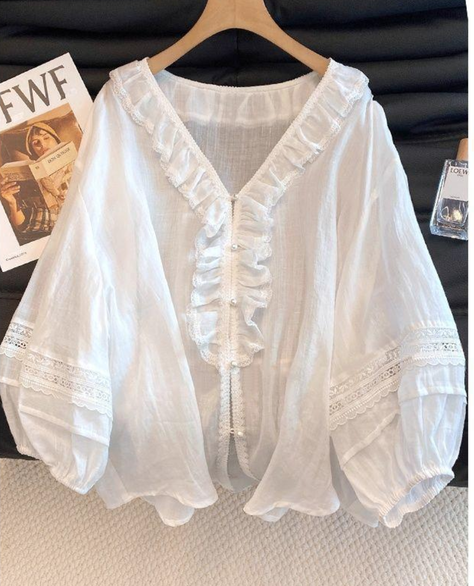 Breathable soft cotton cardigan