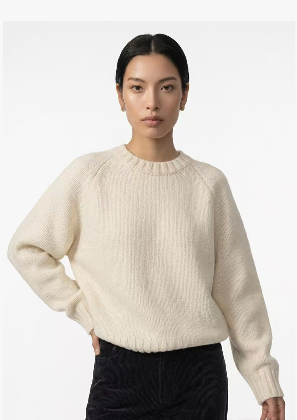 100% wool sweater 圆领套衫