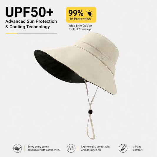 UPF50+ Wide-Brim Sun Protection Hat