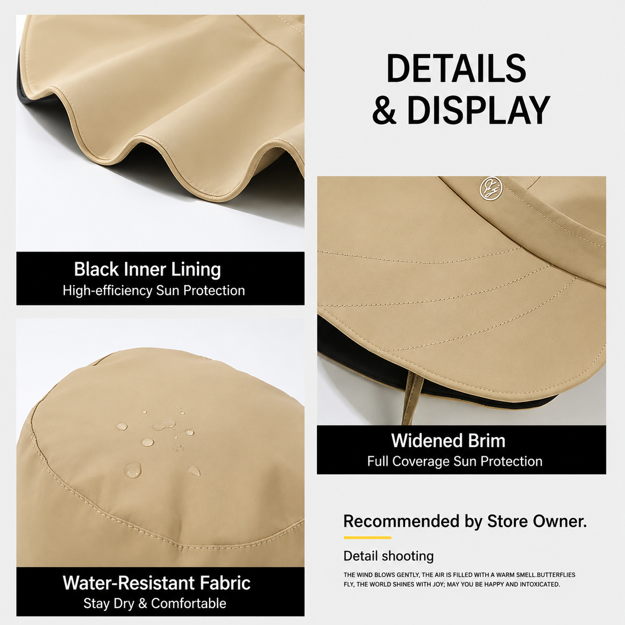 UPF50+ Wide-Brim Sun Protection Hat