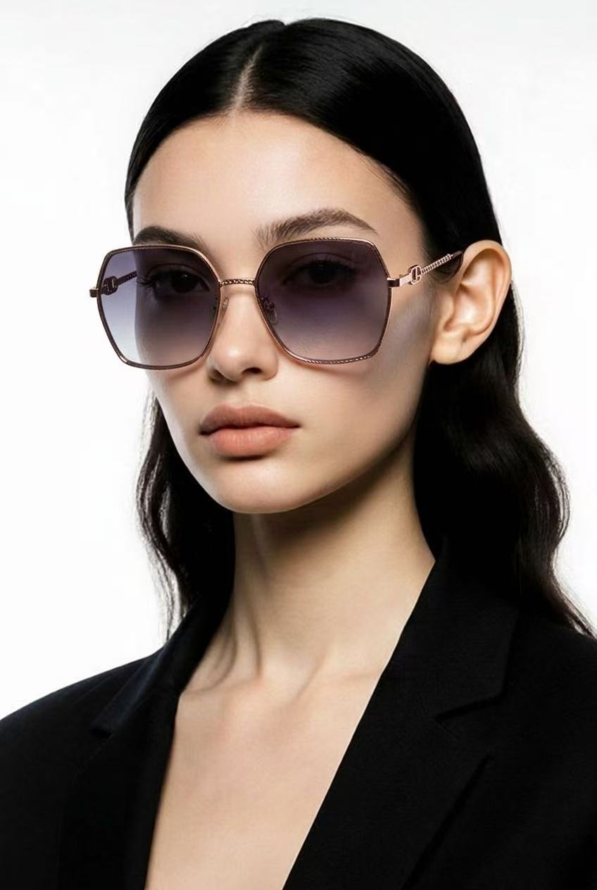 oversized geometric sunglasses