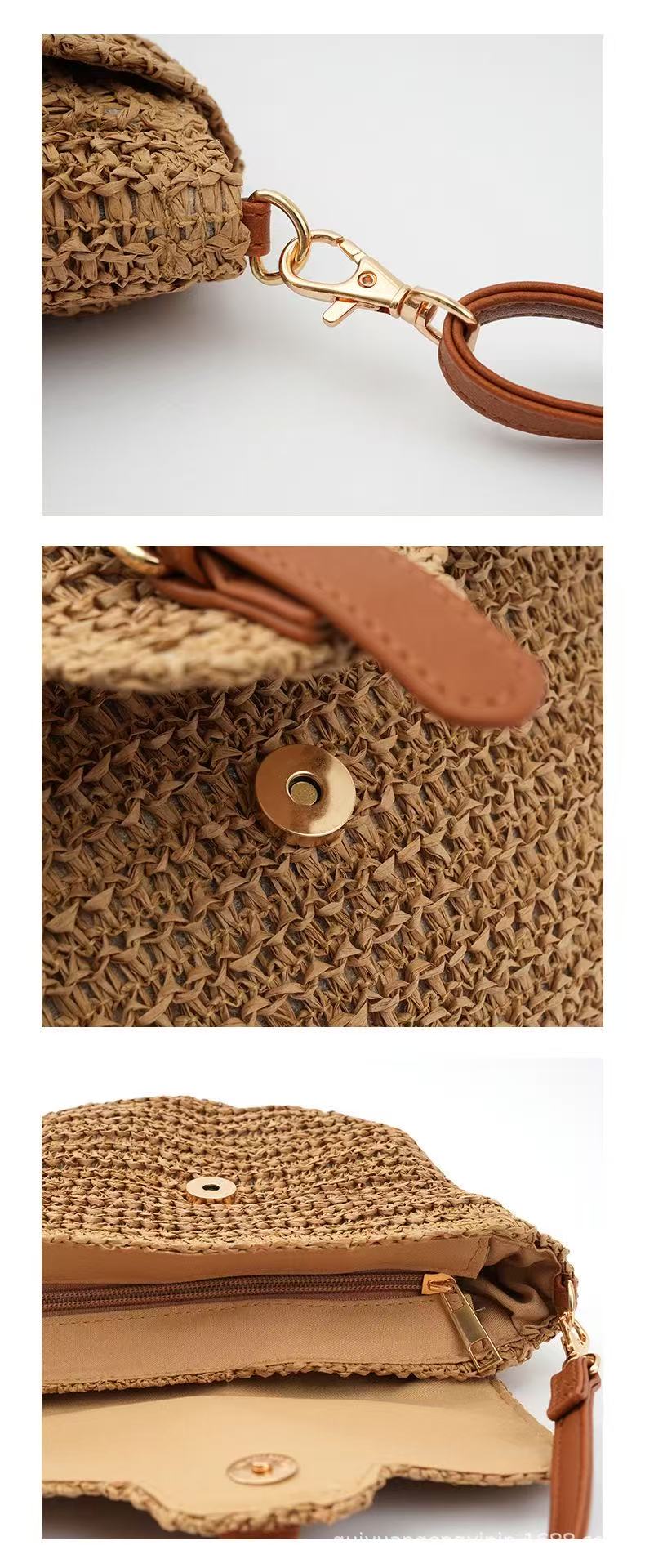 mini woven straw crossbody bag