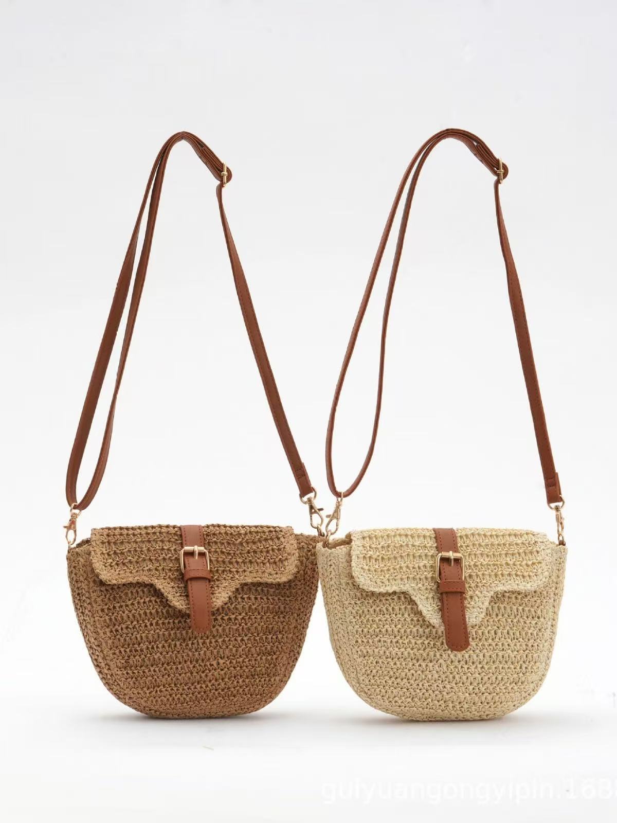 mini woven straw crossbody bag