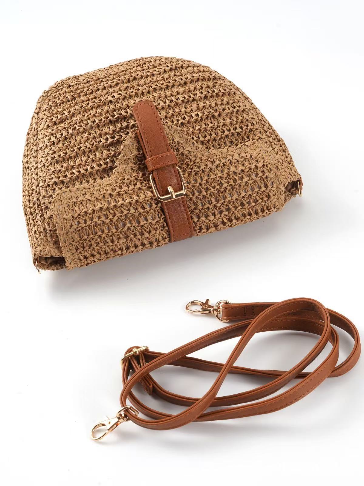 mini woven straw crossbody bag