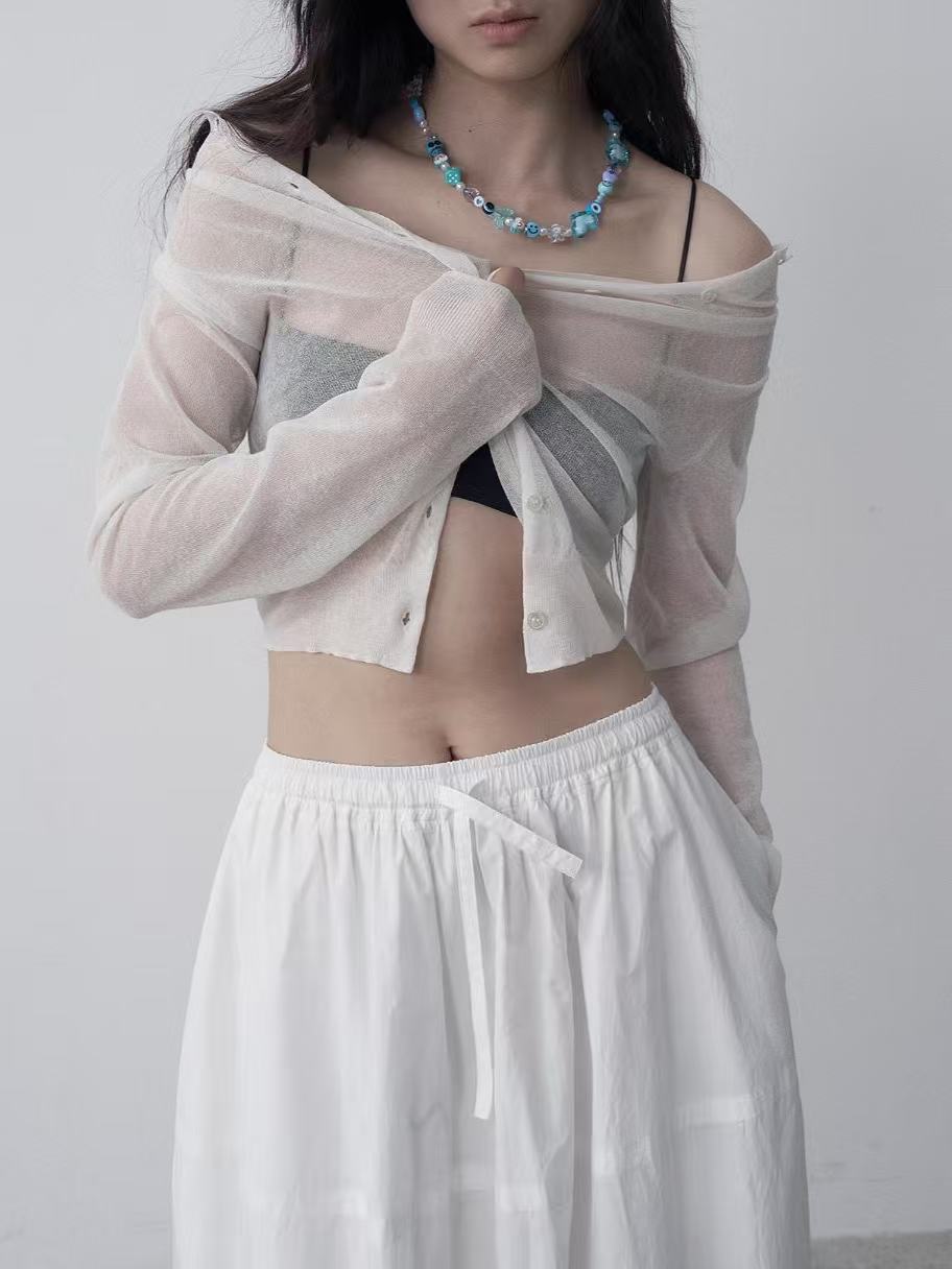 Summer Airy Sheer Cardigan – Lightweight Cooling Layer