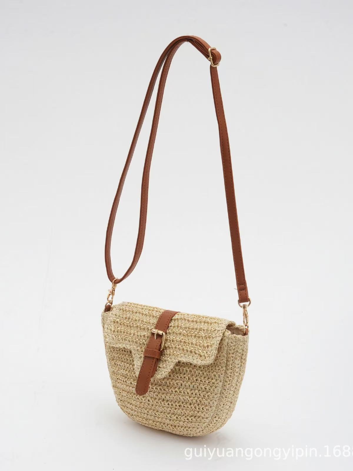 mini woven straw crossbody bag